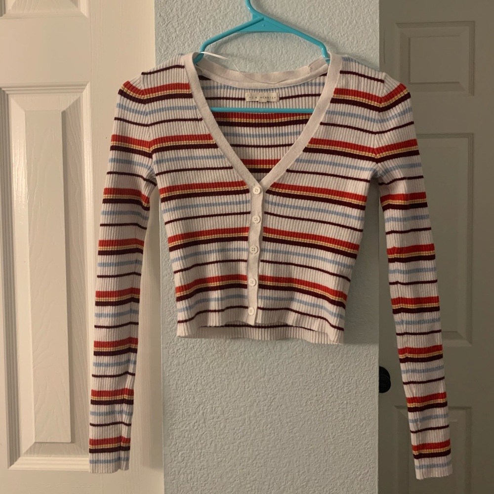 L.A. Hearts Knit Long Sleeve Crop Top